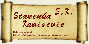 Stamenka Kamišević vizit kartica